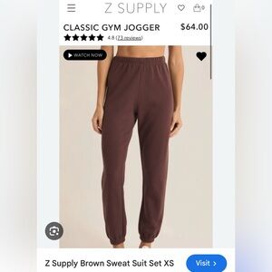 Z Supply Chocolate Brown Joggers